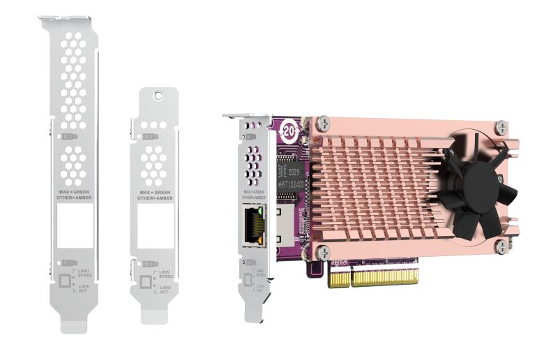 Адаптер QNAP SSD Dual PCIe NVMe M.2 2280 + BASET 10GbE