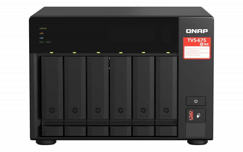 Сетевое хранилище QNAP TVS-675-8G (2.5GbE, HDMI)