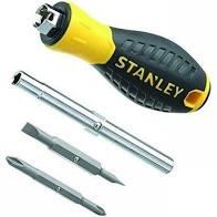 Отвертка Stanley, 6 Way, битодержатель 1/4", 6 сменных бит