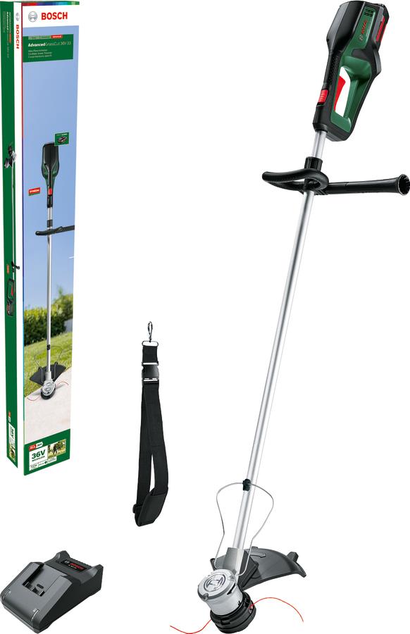 Тример садовий акумуляторний Bosch AdvancedGrassCut 36V-33 36V 33см 1х2А·год ЗП AL 36V-20 4кг