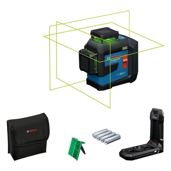Нівелір лазерний Bosch Professional GLL 80-33 G 3.7В/4АА до 30м ±0.3мм/м зелений промінь чохол IP 65 0.93кг