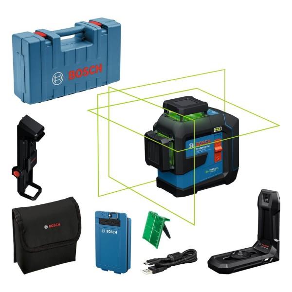 Нівелір лазерний Bosch Professional GLL 80-33 G 3.7В/4АА до 30м ±0.3мм/м зелений промінь кейс IP 65 0.93кг