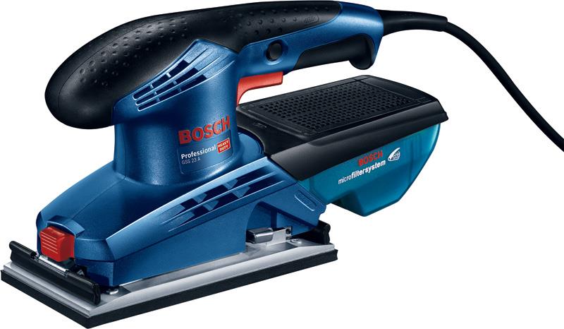 Шлифмашина вибрационная Bosch GSS 23 A, 190Вт, 24000 колеб/мин, платформа 92*182, 0.89 кг