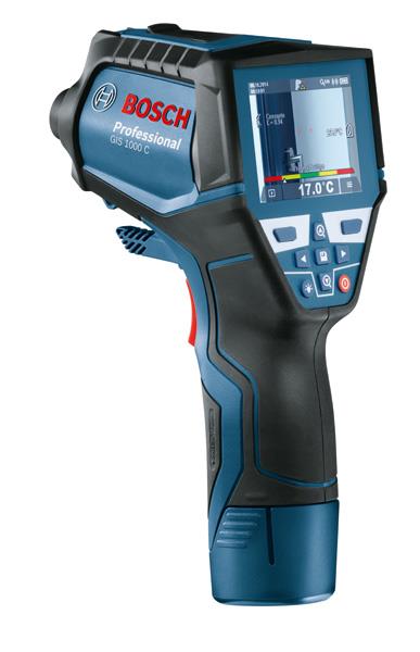 Термодетектор Bosch Professional GIS 1000 C, 4AAх1.5В, -40°C…+1000°C, ±1.0°C, оптика 50:1, 0.1-5м, 0.5кг