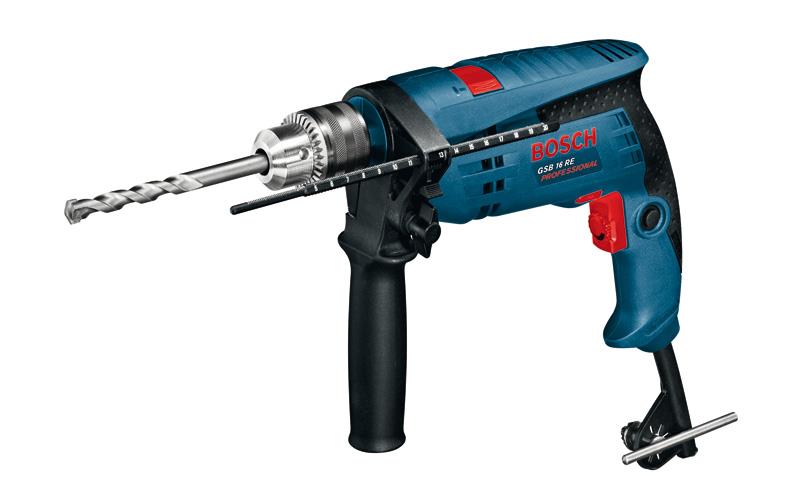 Дрель ударная Bosch GSB 1600 RE БЗП, 710 Вт