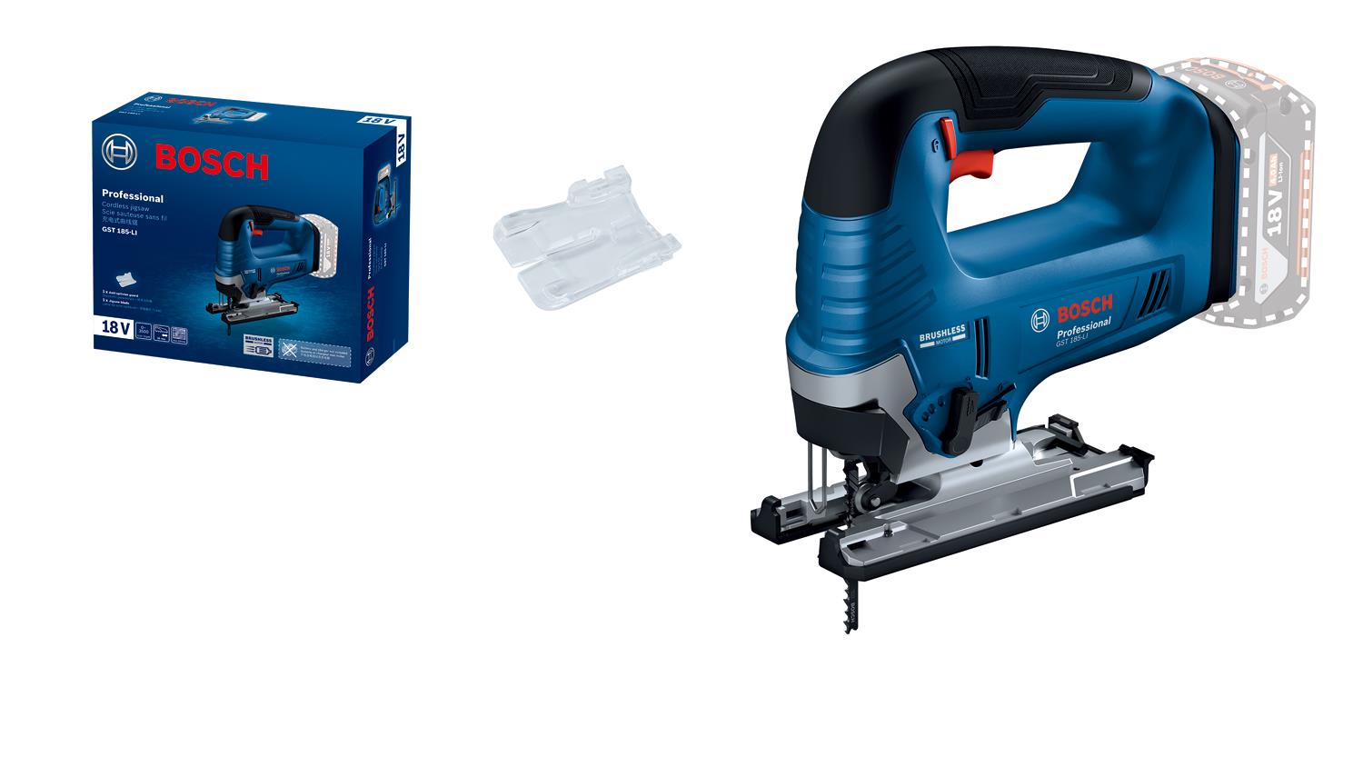 Лобзик акумуляторний Bosch Professional GST 185-LI 18В хід 26мм 0-3500об/хв 2.4кг без АКБ та ЗП