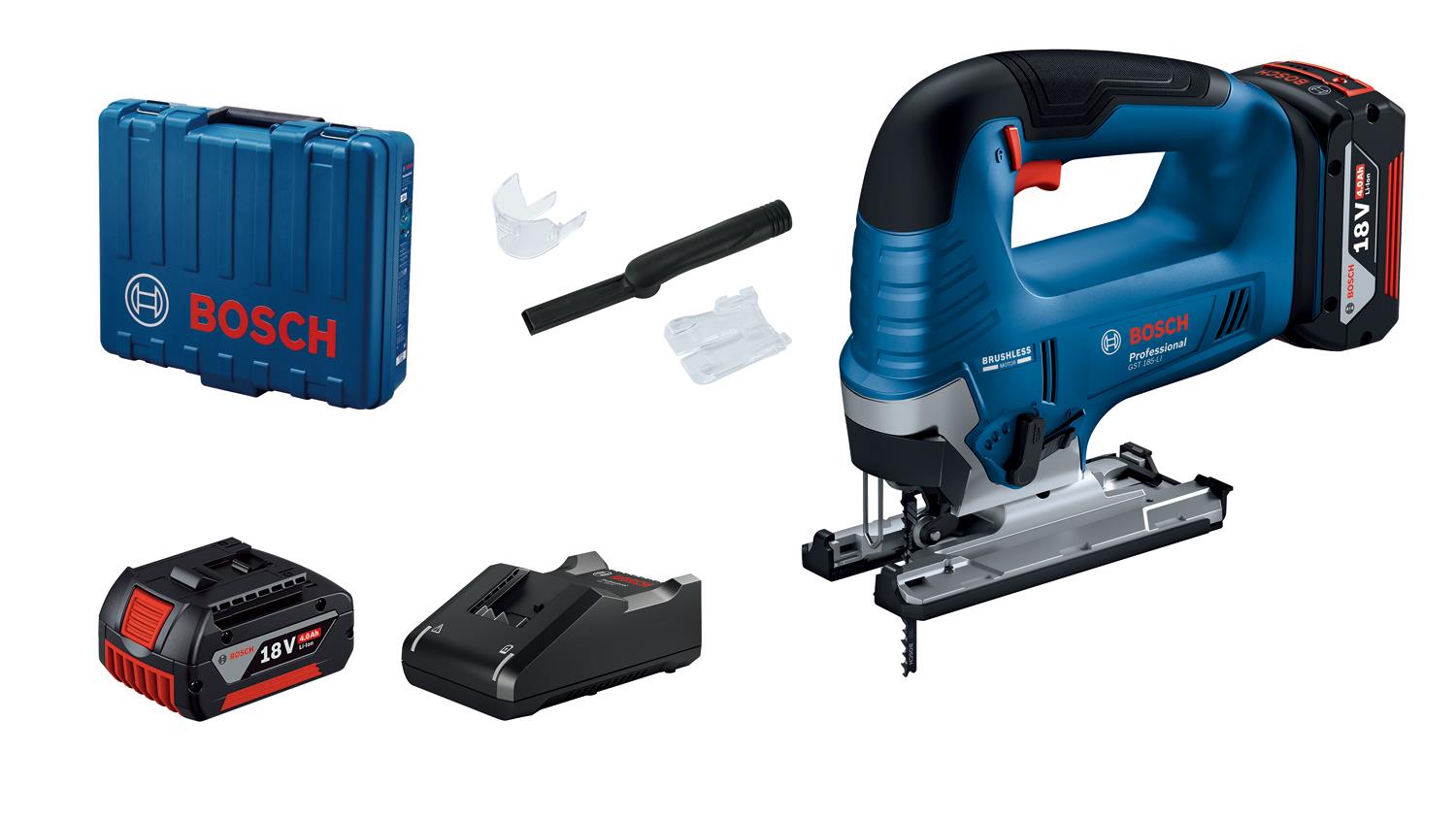Лобзик акумуляторний Bosch Professional GST 185-LI 18В 2х4А·год 3500об/хв хід 26мм 2кг кейс