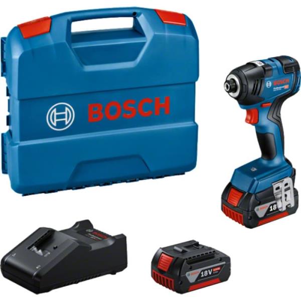 Гвинтоверт ударний акумуляторний Bosch Professional GDR 18V-200 18В акб 2х4А·год 200Нм 0-3400об/хв 0-4000уд/хв M6-M16 кейс ЗП 1.1кг