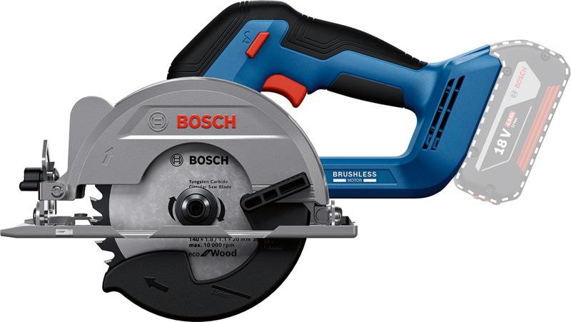 Пила дискова акумуляторна Bosch Professional GKS 18V-51 18В 5800-6300об/хв 140мм 2.2кг