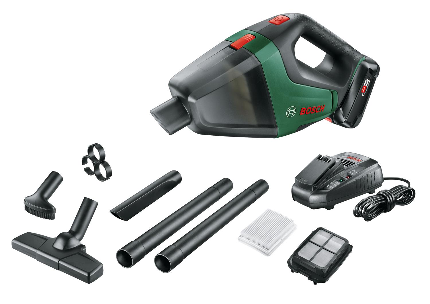 Пилосос професійний акумуляторний Bosch UniversalVac 18 18В акб 1х2.5Ач 9кПа контейнер 0.5л 1.3кг