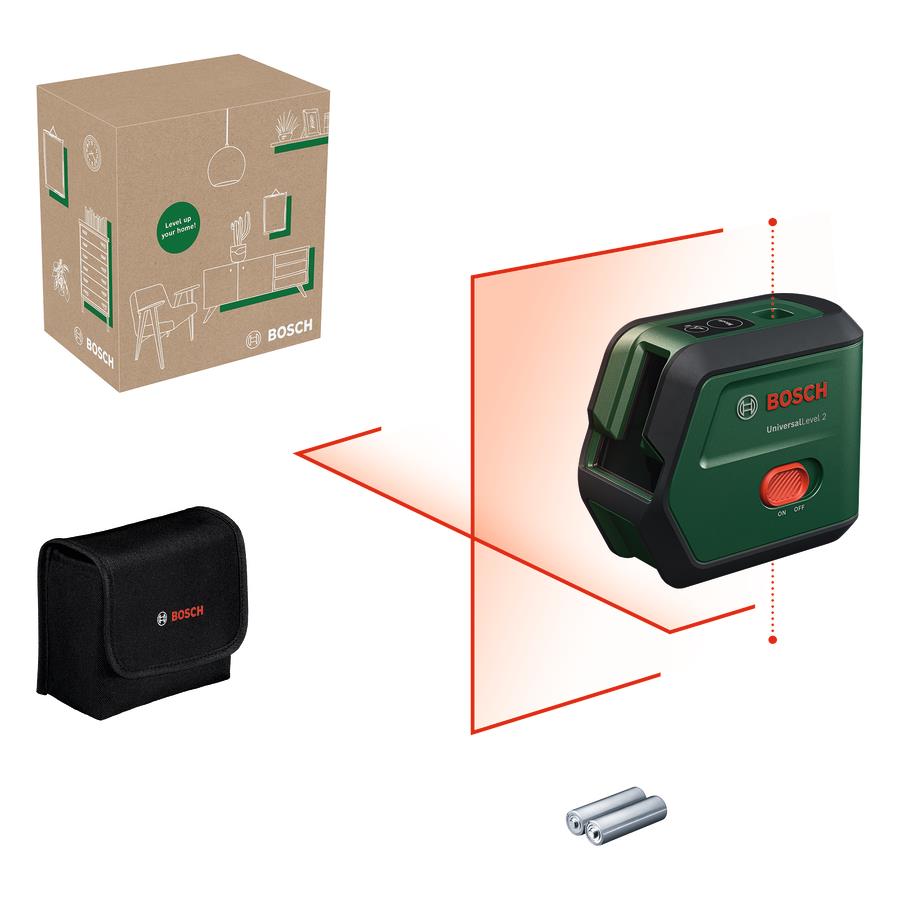 Нівелір лазерний Bosch UniversalLevel 2 Set до 12м ±0.5мм/м червоний промінь 0.56кг