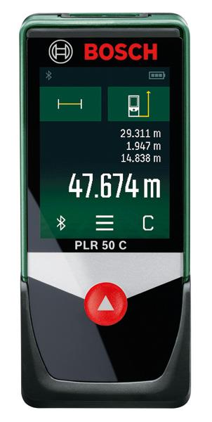 Дальномер лазерный Bosch PLR 50 C ± 2.0 мм, 0.05 – 50 м, Bluetooth