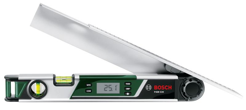 Угломер Bosch PAM 220, 0–220°, мет. полка 40см, точность 0.2°, 0.89 кг