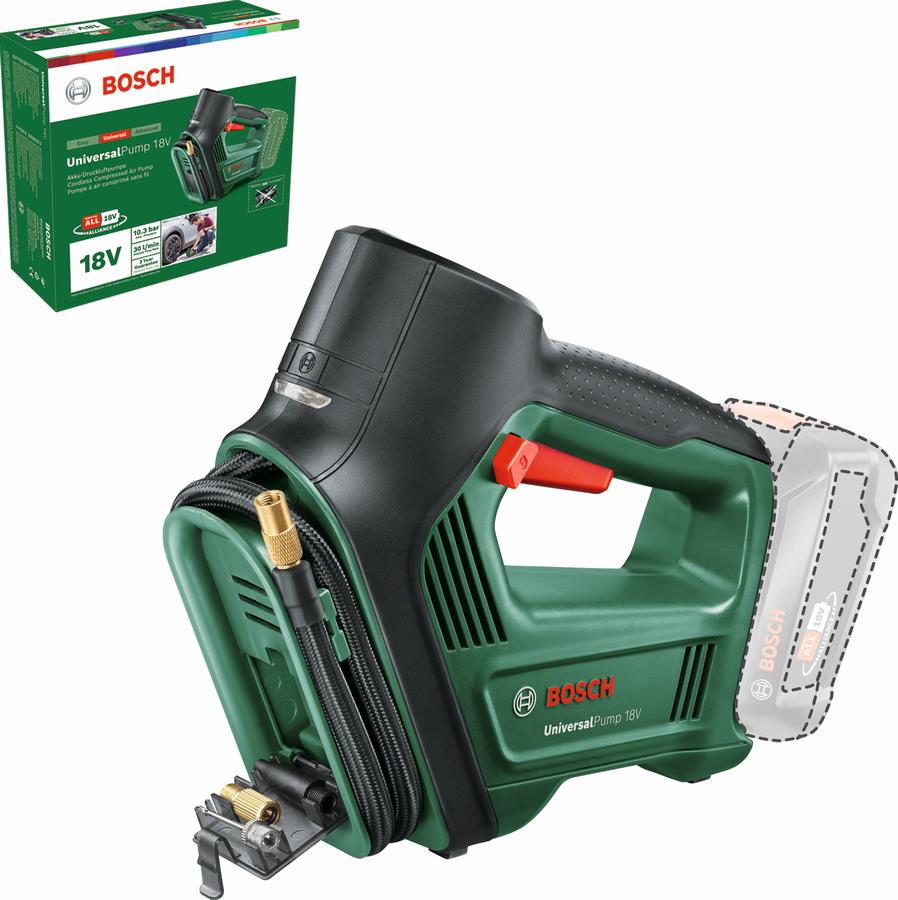 Компресор автомобільний акумуляторний Bosch UniversalPump, 18В, без АКБ та ЗП