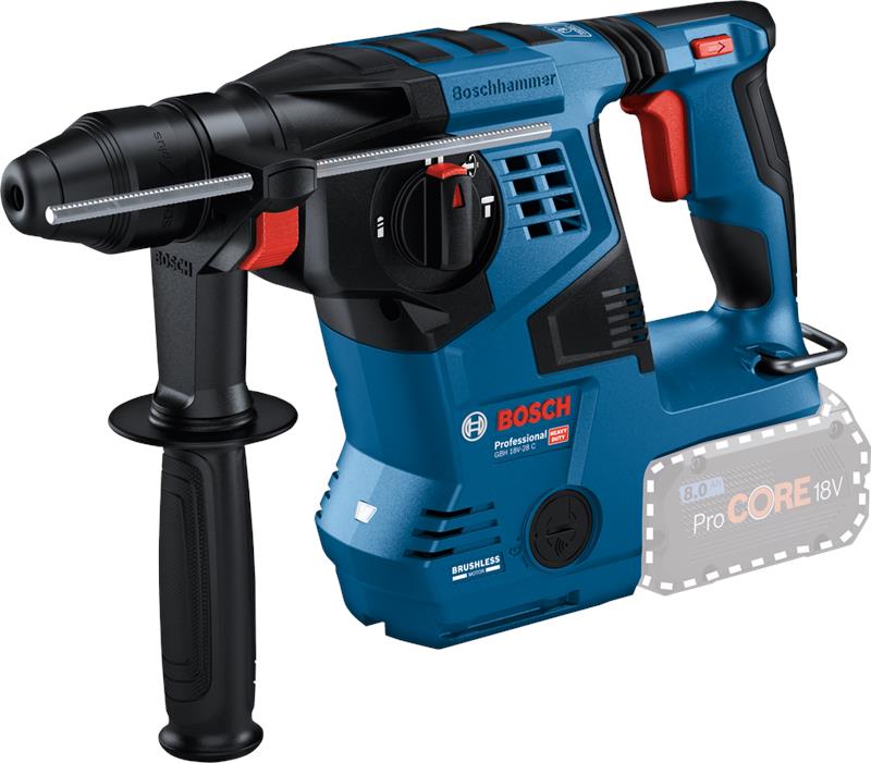 Перфоратор акумуляторний ударний Bosch Professional GBH 18V-28 C SDS plus 18В 0-4220уд/хв 3.3Дж 3.3кг