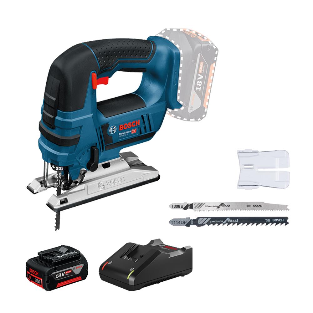 Лобзик Bosch GST 18 V-LI B, аккум., 18В, 4.0Ah, ход 23мм, 2.4кг