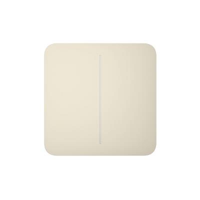 Кнопка для двоклавішного вимикача Ajax SoloButton 2-gang for LightSwitch, Jeweler, бездротовий, ivory