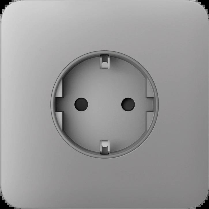 Передня панель для вбудованої розетки Ajax SoloCover for Outlet Basic, grey