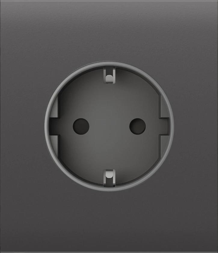 Центральна панель для вбудованої розетки Ajax CenterCover for Outlet Basic, grey