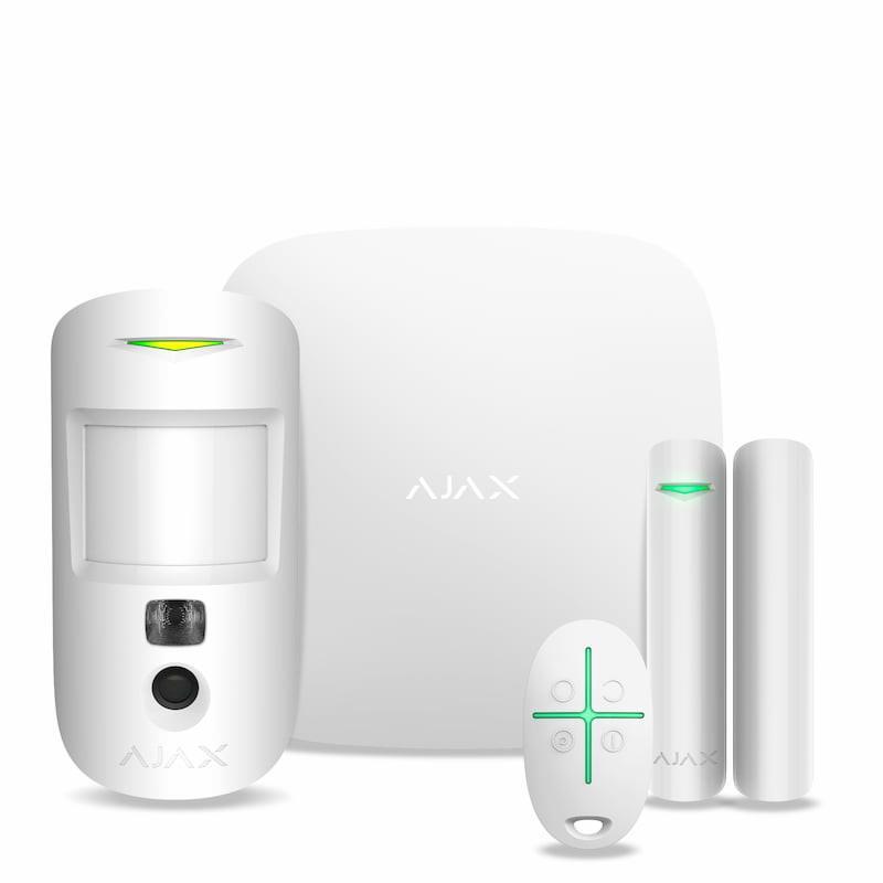 Комплект охоронної сигналізації Ajax HDR StarterKit Cam, hub 2, motioncam HDR, doorprotect, spacecontrol, jeweller, бездротовий, білий