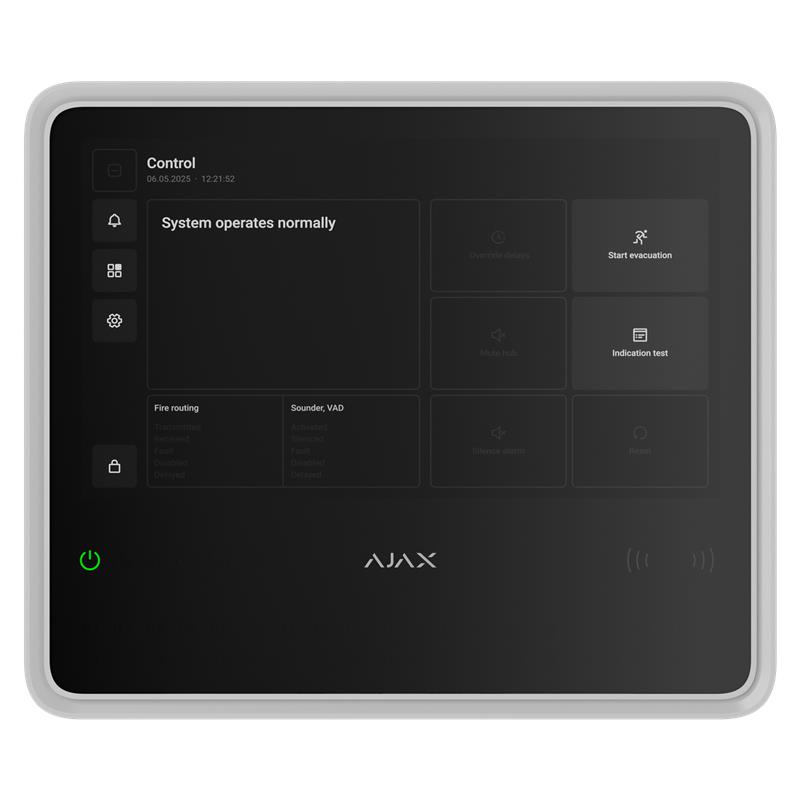 Інтелектуальна пожежна централь Ajax EN54 Fire Hub white, gsm, ethernet, jeweller, EN54, бездротова, білий
