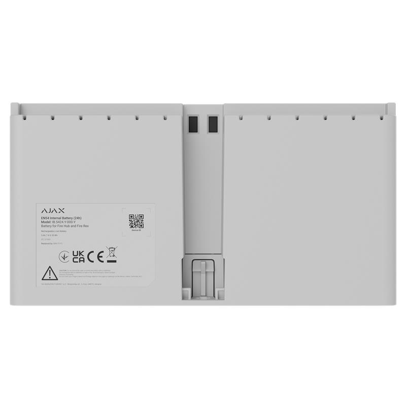 Акумулятор Ajax EN54 Internal Battery 24h white, для Ajax Fire Hub і Ajax Fire Rex, 24 год, EN54, білий