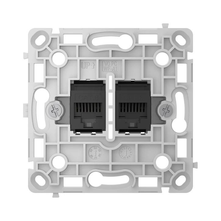 Реле розетки Ajax OutletCore LAN Vertical чорна (128848.165.BL)