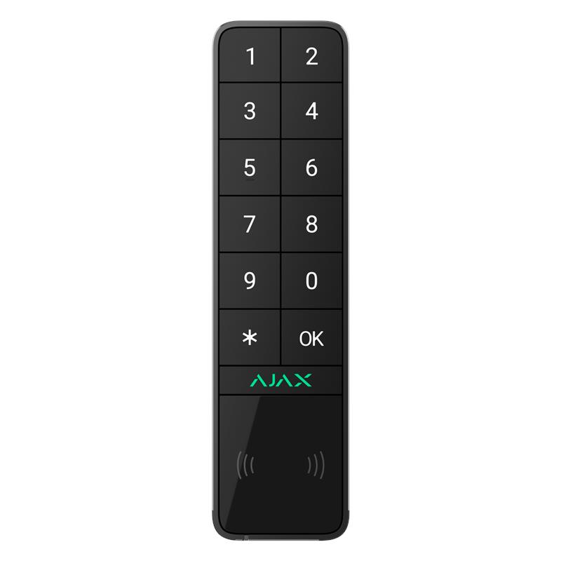 Бездротова зовнішня клавіатура Ajax KeyPad Outdoor Jeweller, чорна
