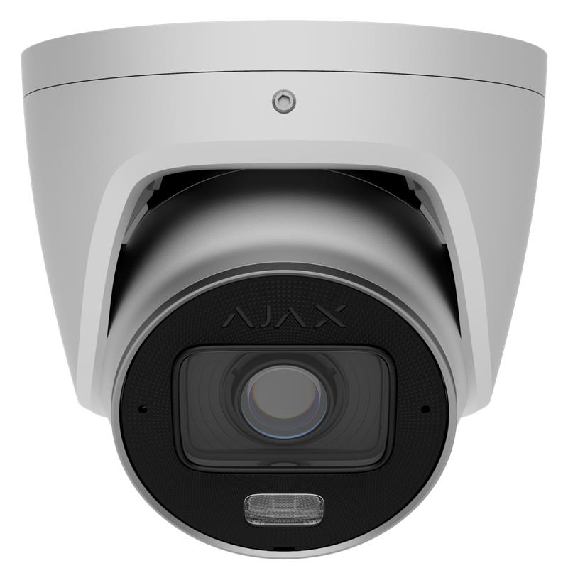 IP-камера дротова Ajax TurretCam HLVF 8 MP White, 2.8–12 мм, PoE, True WDR, IP67, ІЧ 60 м, LED 40 м, аудіо, кут огляду 31° до 111°, вулична, біла, 126283.197.WH1