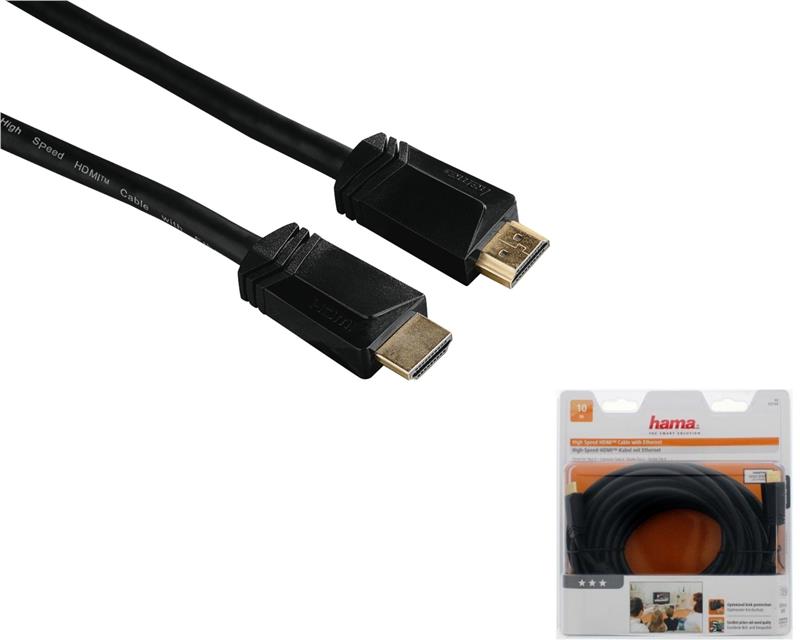 Кабель НАМА HDMI, High Speed, (AM/AM), позолоченная контактная группа, длина 10 м