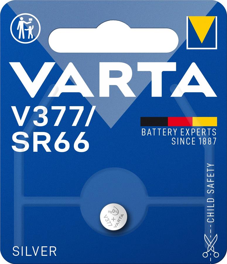 Батарейка Varta срібно-цинкова V377 (AG4, LR626, SR626SW, 177) блістер, 1 шт