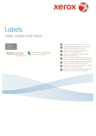 Наклейка Xerox Mono Laser 24UP (прямі кути) 70x37mm 100арк.