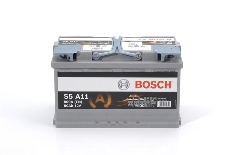 Акумулятор Bosch S5 AGM 12В 80А·год 800А R+ (0 092 S5A 110)