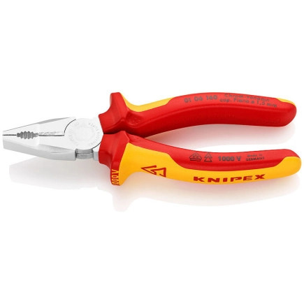 Плоскогубці KNIPEX діелектричні для робіт під напругою 1000В 160мм
