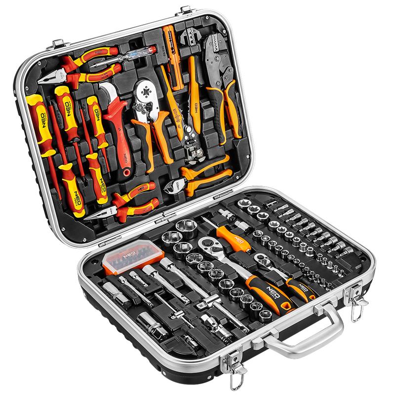Набір інструментів Neo Tools, діелектричний, для електрика 1000В, CrV, кейс, 108шт