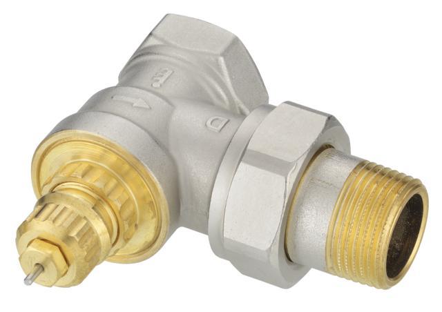 Клапан термостатичний Danfoss RA-G, DN20, вх. 3/4" - вих. 3/4", кутовий, нікель