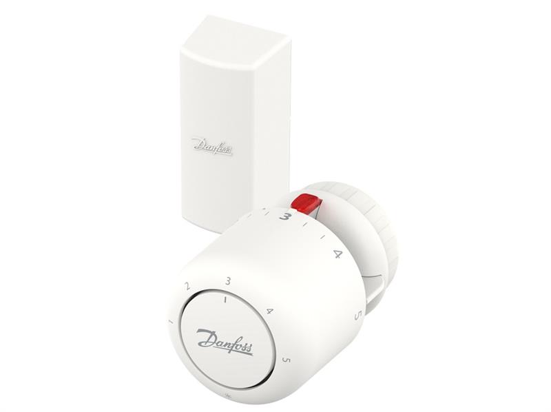 Термостатичний елемент Danfoss Aero, RA, +7...26 °C, Click, виносний датчик, білий