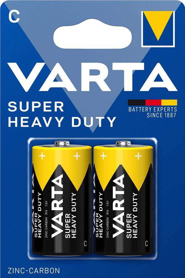Батарейка Varta Super Heavy Duty вугільно-цинкова C BLI 2 блістер, 2 шт