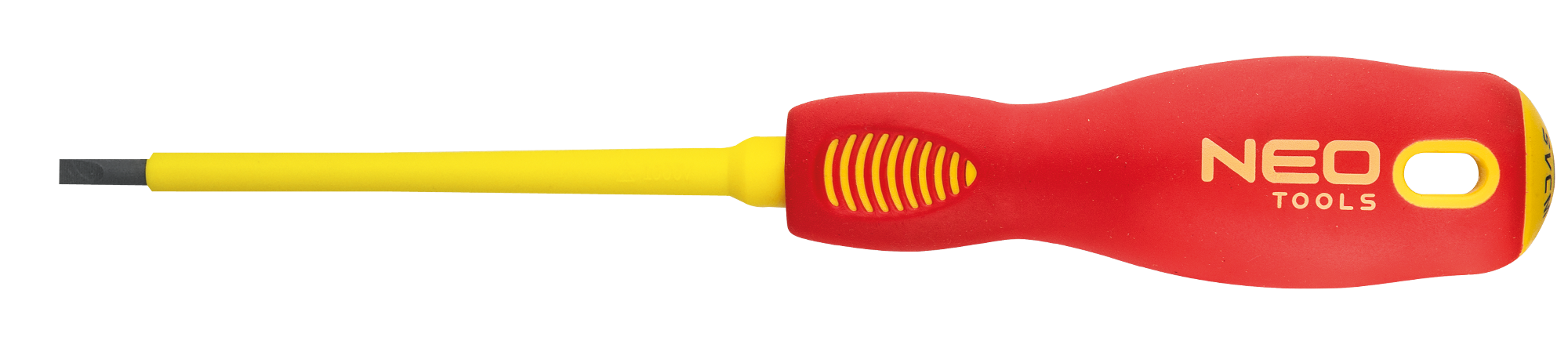 Викрутка Neo Tools плоска, діелектрична, SL3x100мм, сталь SVCM