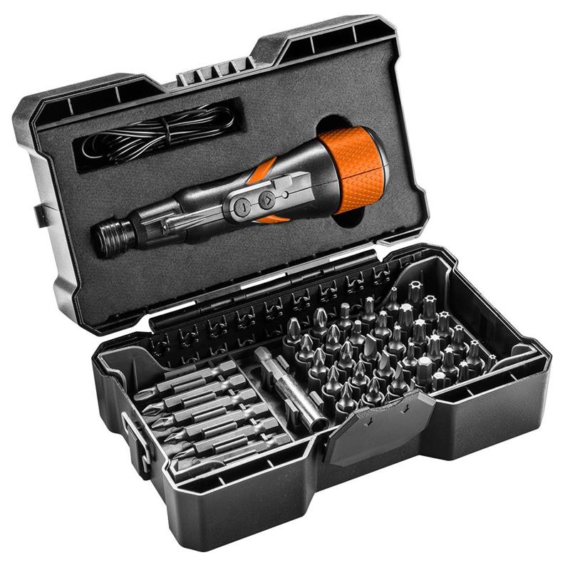 Викрутка Neo Tools акумуляторна, micro-USB, 3.6В Li-Ion, 800мА·год, 280об·хв, 42 біт, SL,PH,PZ,Torx, кейс