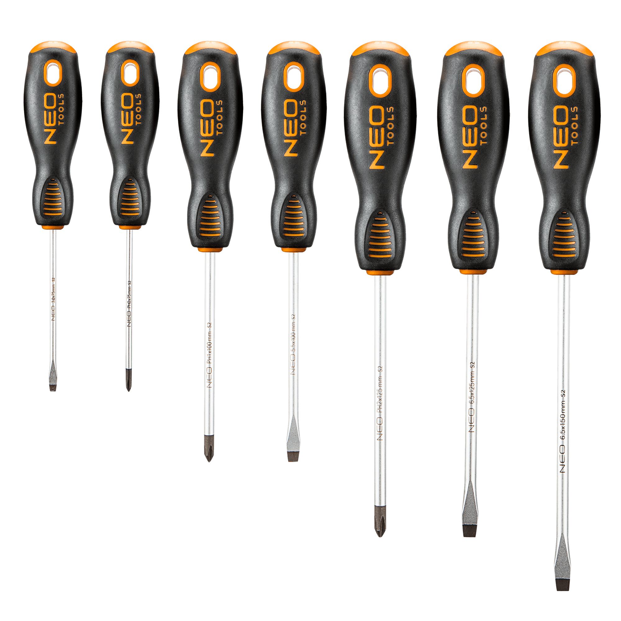 Викрутки Neo Tools SL,PH, сталь S2, набір 7шт