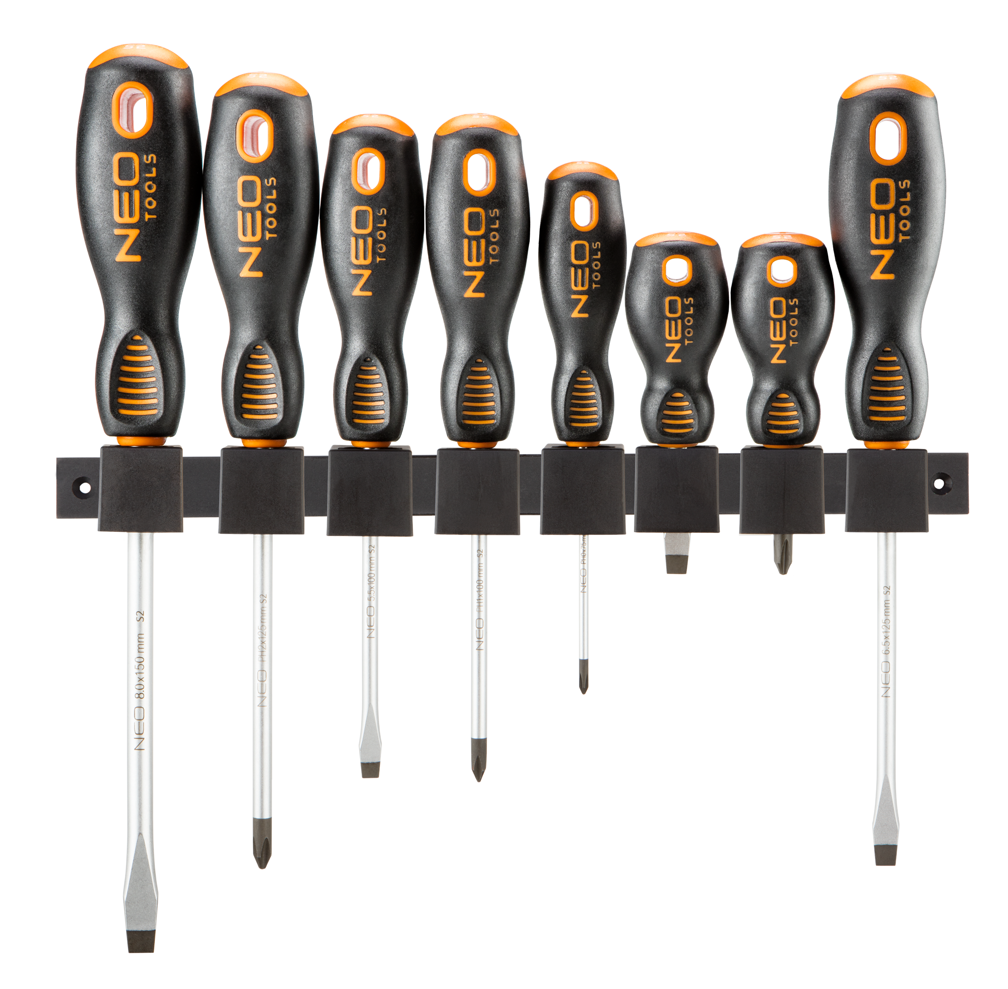 Викрутки Neo Tools SL,PH, сталь S2, набір 8шт