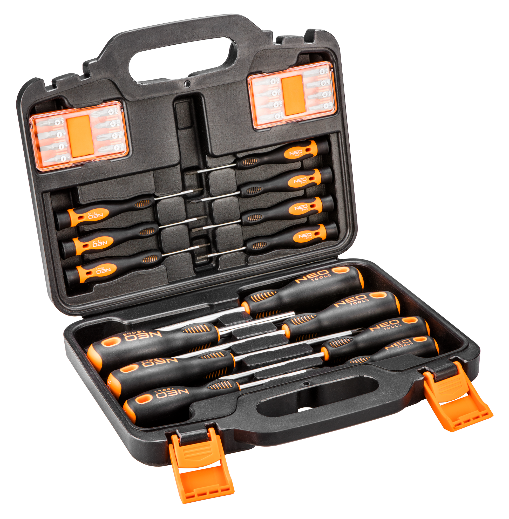 Викрутки Neo Tools 16 біт, SL,PH,PZ,Torx,H, сталь S2, кейс, набір 30шт