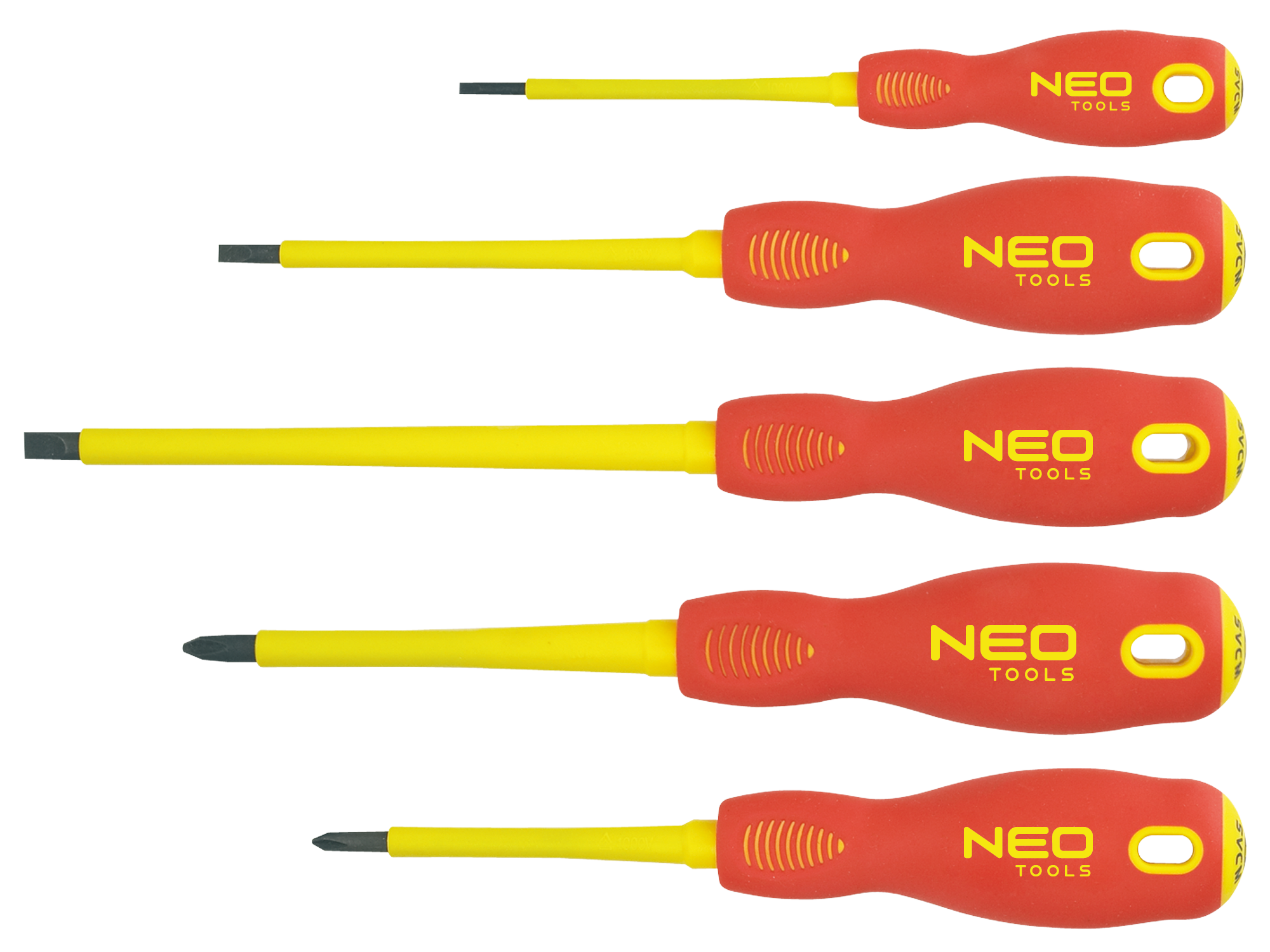 Викрутки Neo Tools діелектрична, SL,PH, сталь CrMo, набір 5шт