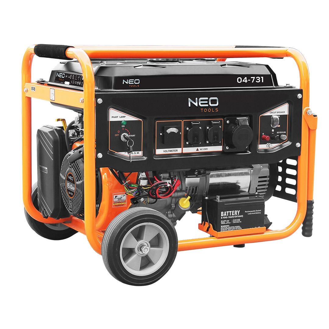 Генератор бензиновий Neo Tools 230В, 6/6.5кВт, електростартер, 85кг