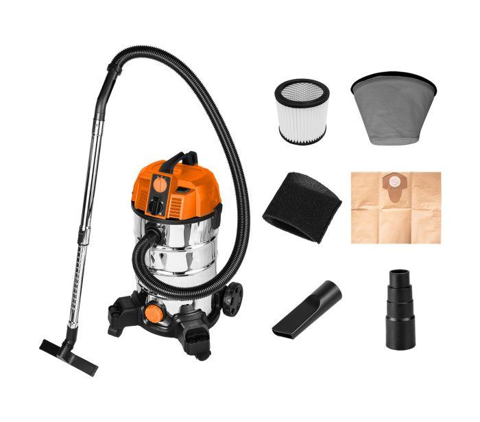 Пилосос професійний Neo Tools 1600Вт 18 кПа контейнер 35л HEPA колеса 7.5кг