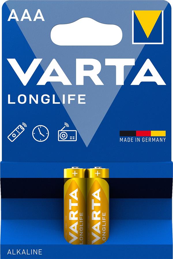 Батарейка Varta Longlife лужна AAA блістер, 2 шт