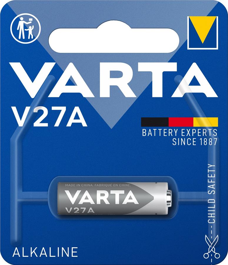 Батарейка Varta лужна V27 A (MN27, 27А, GP27A, L828) блістер, 1 шт