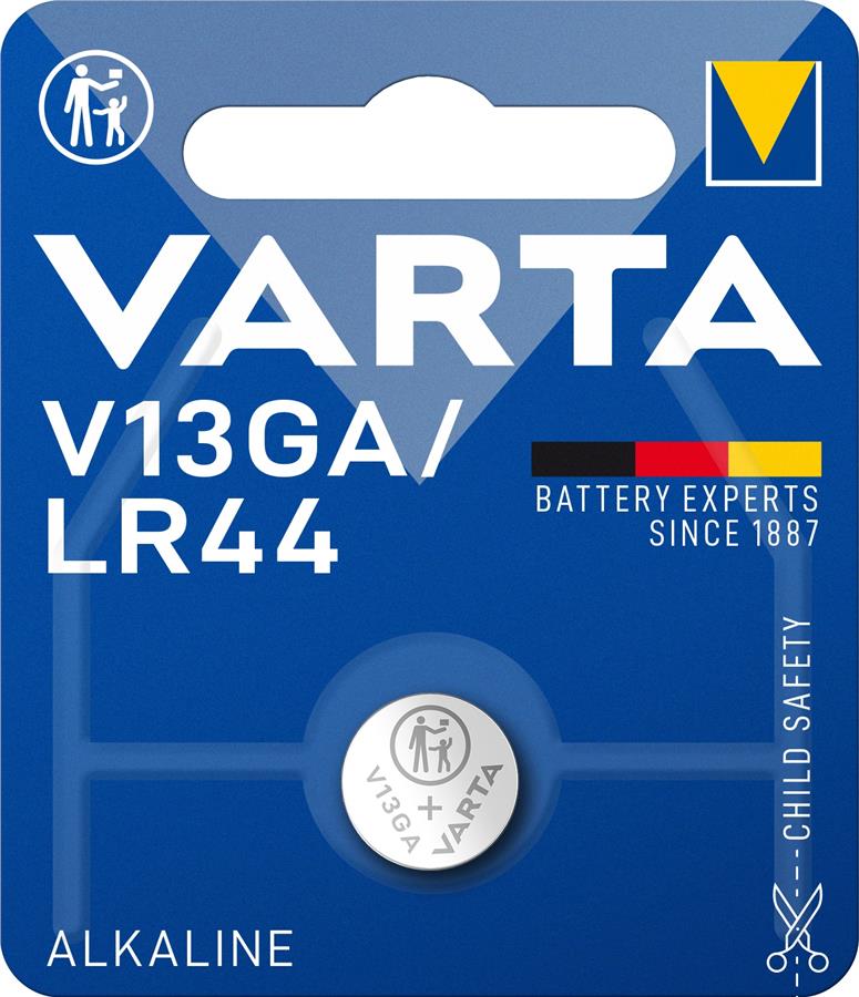 Батарейка Varta лужна V13 GA (LR44, LR1154, AG13, А76) блістер, 1 шт