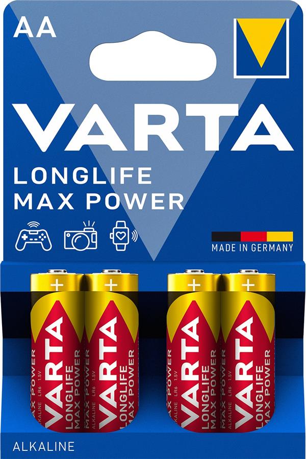 Батарейка Varta Longlife Max Power AA блістер, 4 шт